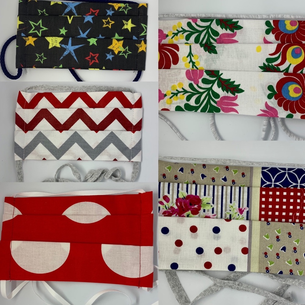 10pc Face Mask 100% Cotton, Washable, Fabric
